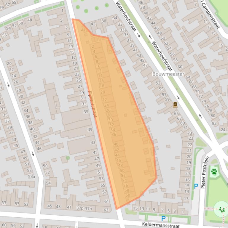 Kaart van postcodegebied 5041KE.