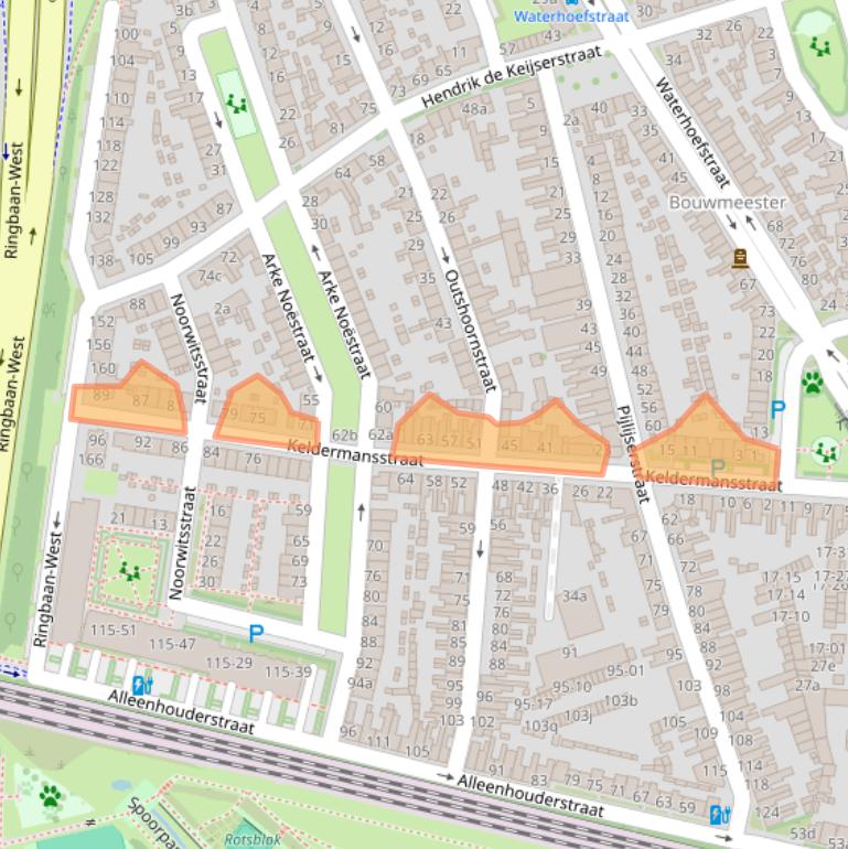 Kaart van postcodegebied 5041KJ.