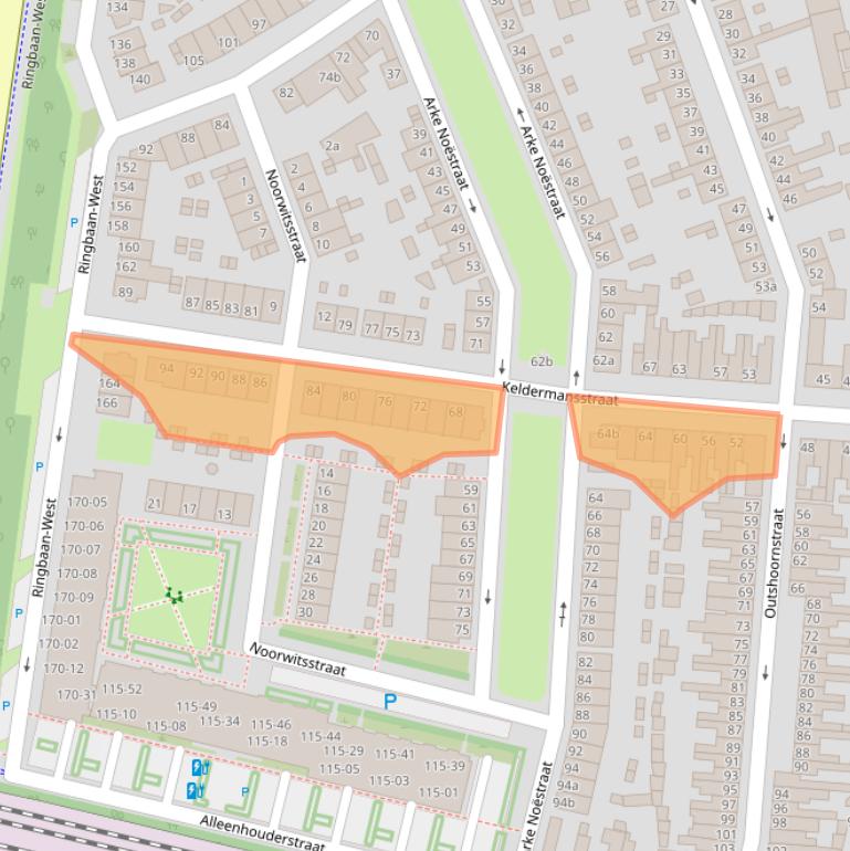 Kaart van postcodegebied 5041KL.