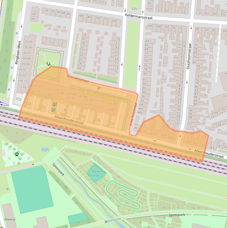Kaart van postcodegebied 5041LD.