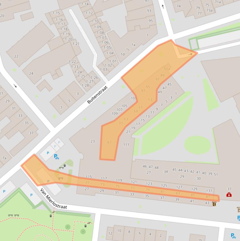 Kaart van postcodegebied 5041ND.