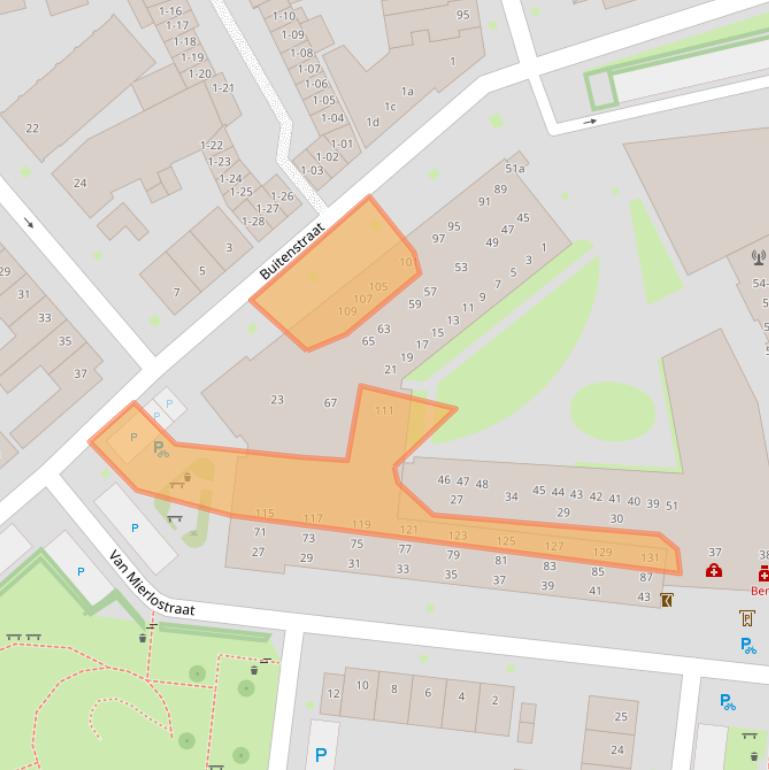 Kaart van postcodegebied 5041NE.