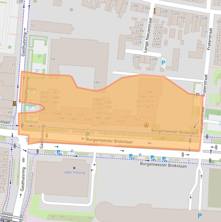 Kaart van postcodegebied 5041RR.