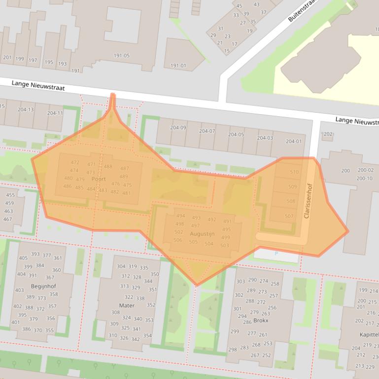 Kaart van postcodegebied 5041RZ.
