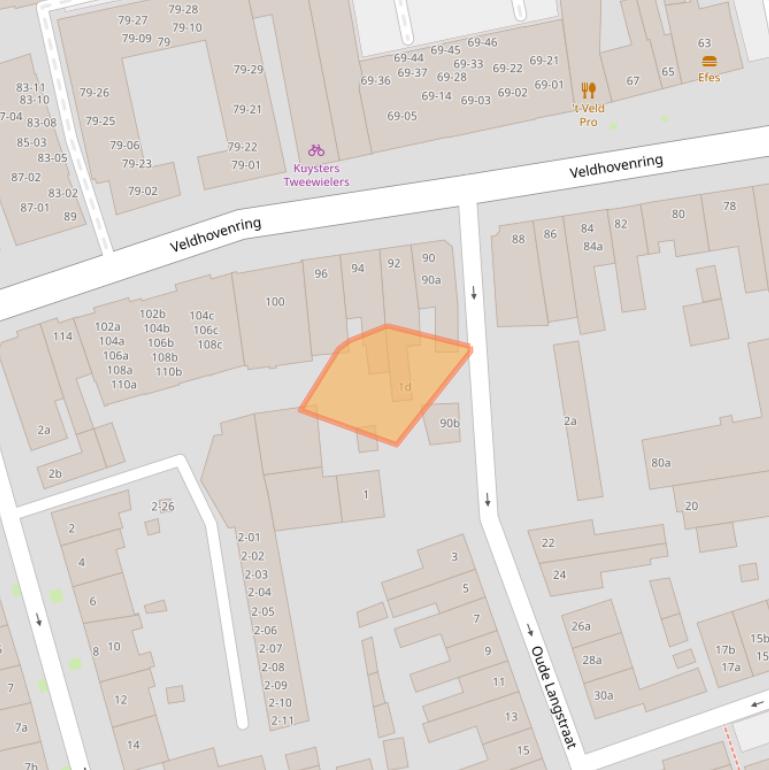 Kaart van postcodegebied 5041VD.