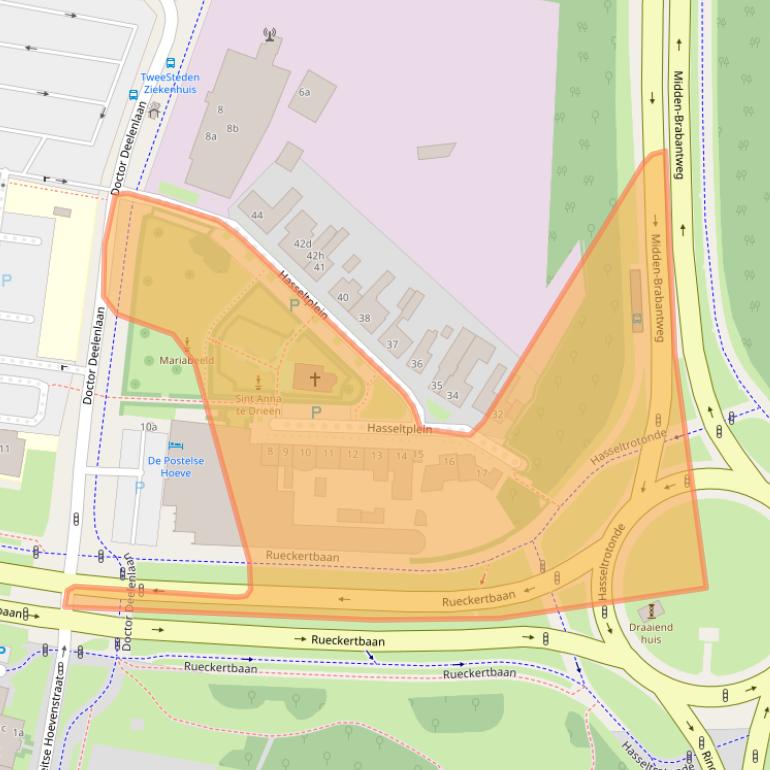 Kaart van postcodegebied 5042AB.