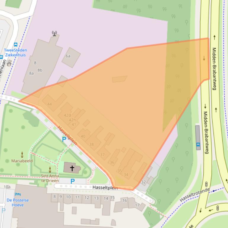 Kaart van postcodegebied 5042AC.