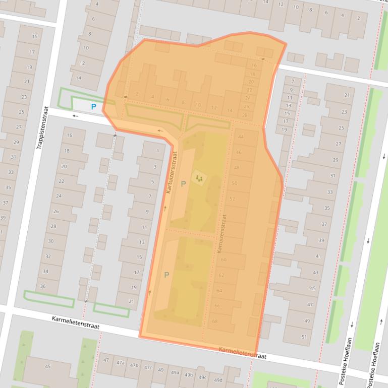 Kaart van postcodegebied 5042AX.