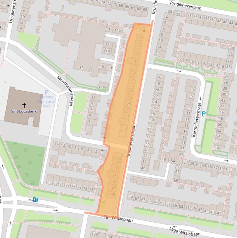 Kaart van postcodegebied 5042BG.