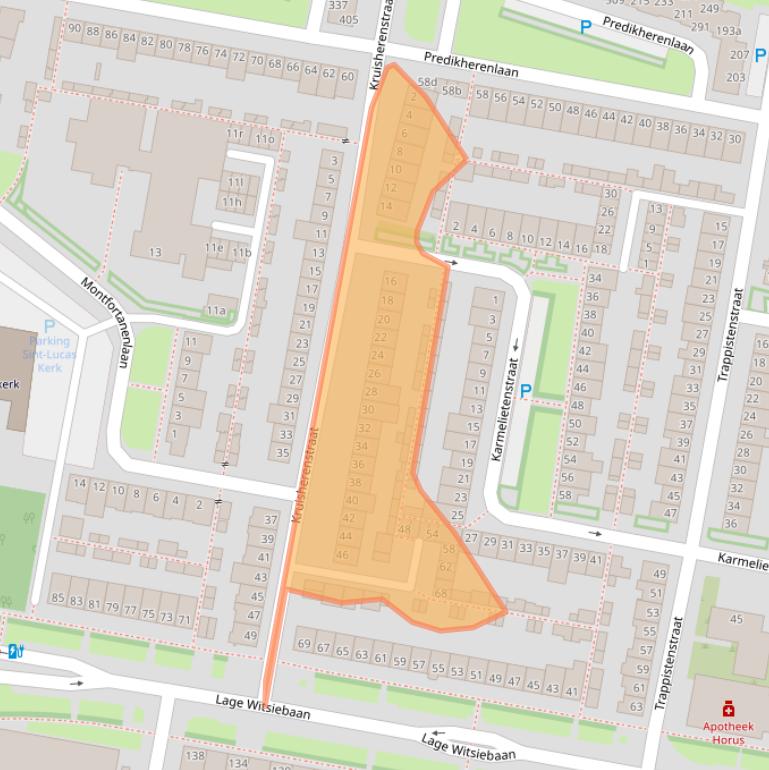 Kaart van postcodegebied 5042BH.