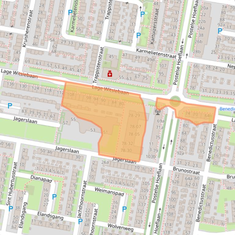 Kaart van postcodegebied 5042DB.