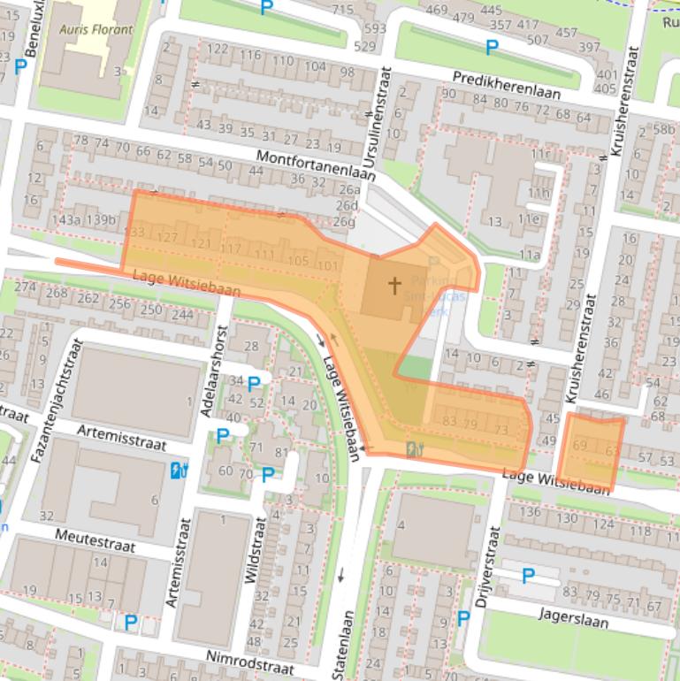 Kaart van postcodegebied 5042DH.