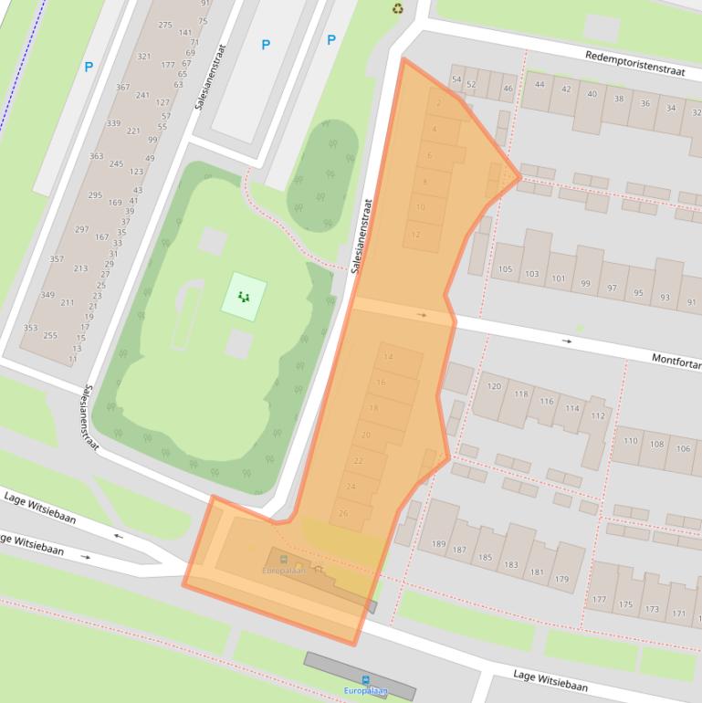 Kaart van postcodegebied 5042DV.