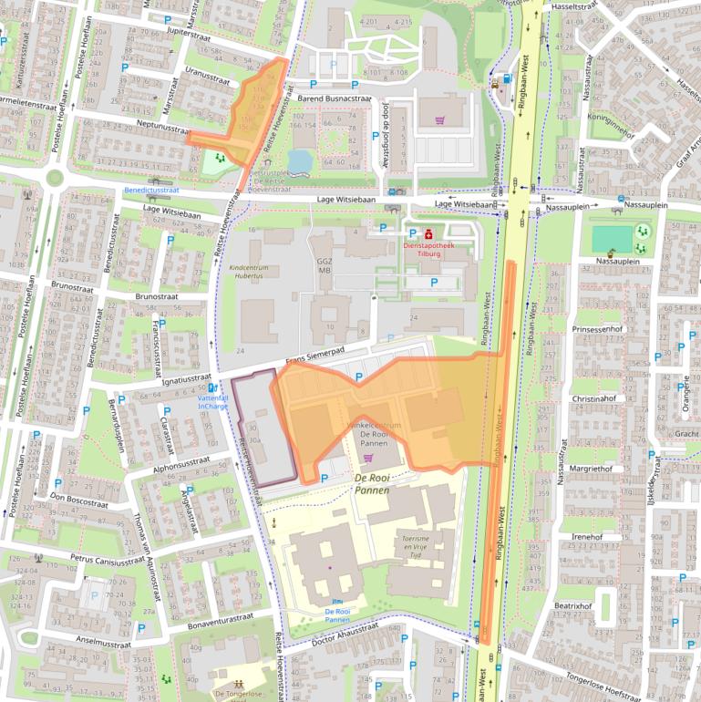 Kaart van postcodegebied 5042EB.