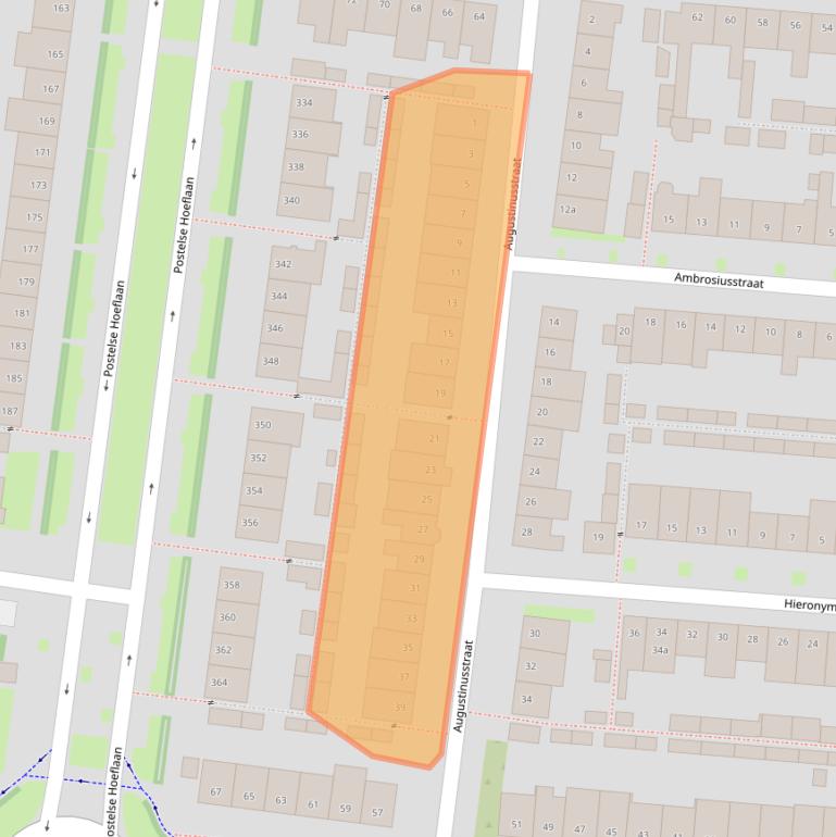 Kaart van postcodegebied 5042ET.