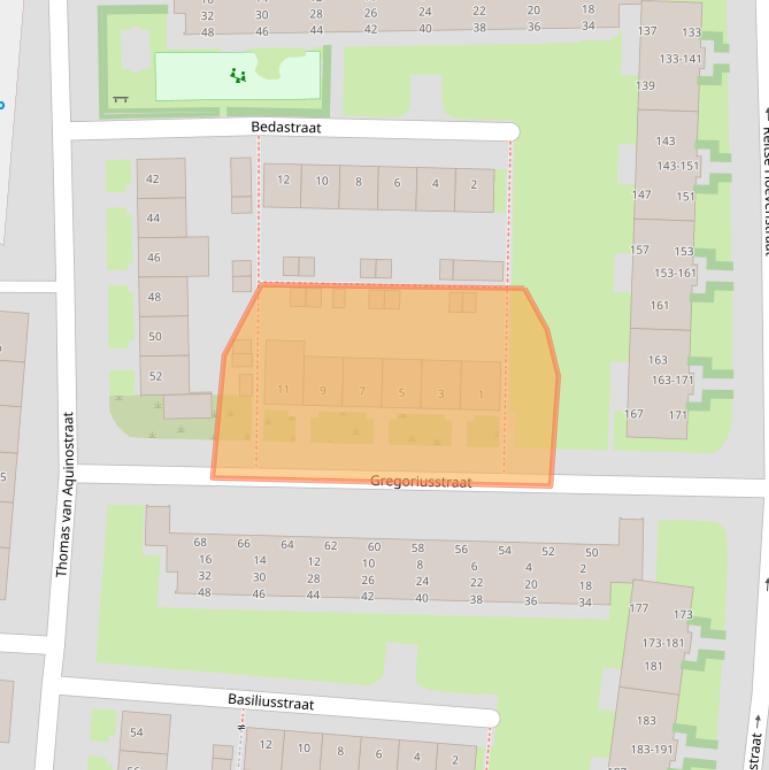 Kaart van postcodegebied 5042GB.