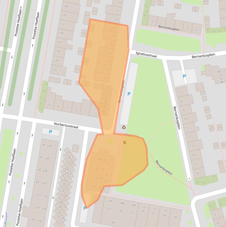 Kaart van postcodegebied 5042HR.