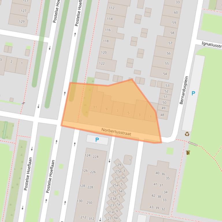 Kaart van postcodegebied 5042HS.