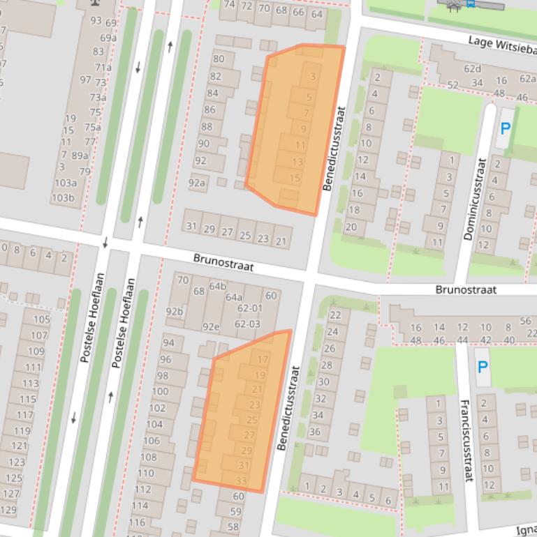 Kaart van postcodegebied 5042HW.