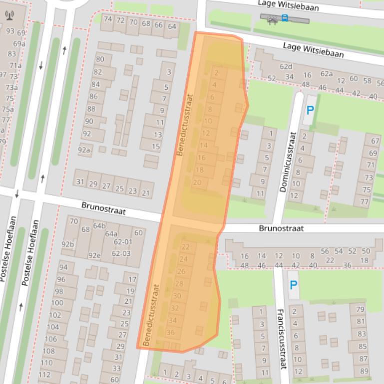 Kaart van postcodegebied 5042HX.