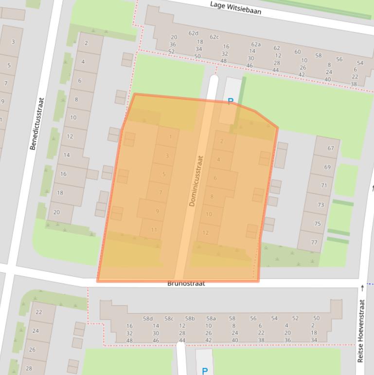 Kaart van postcodegebied 5042JE.