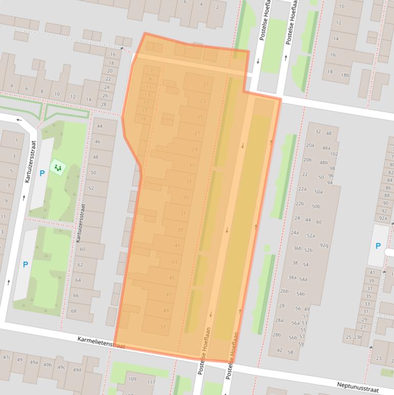 Kaart van postcodegebied 5042KA.