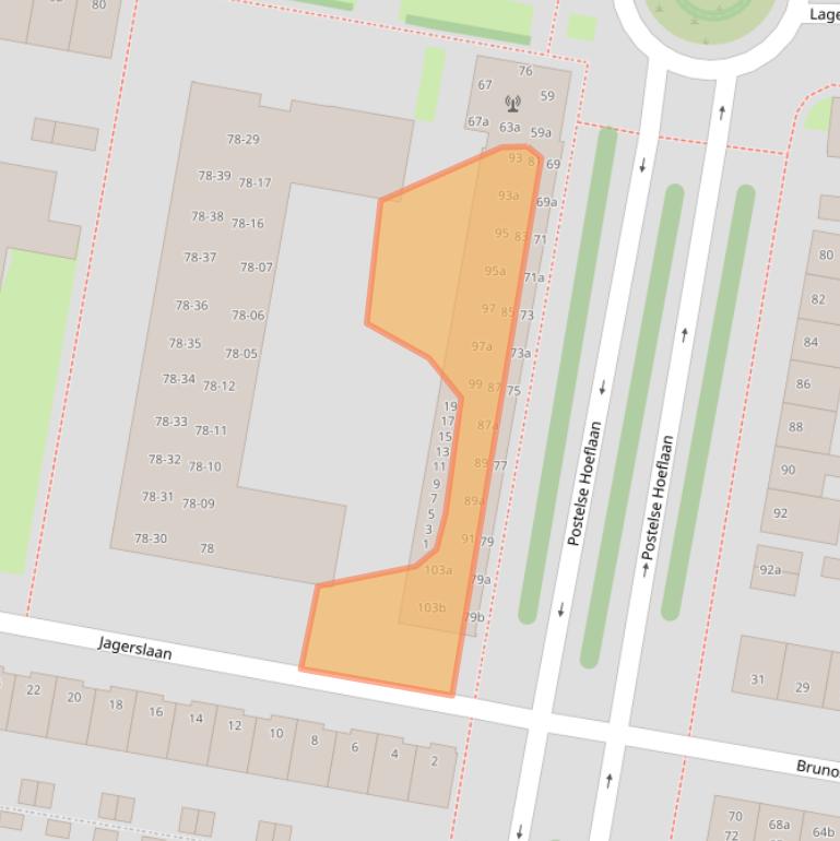 Kaart van postcodegebied 5042KC.