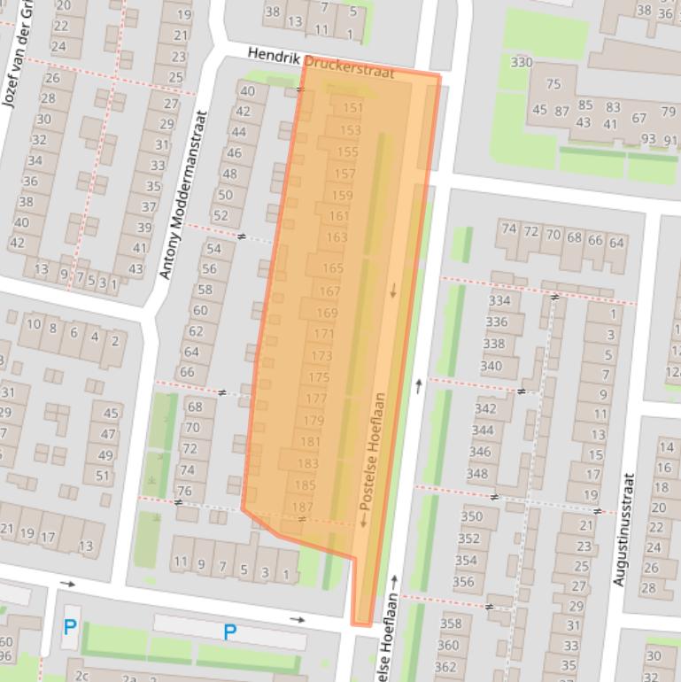 Kaart van postcodegebied 5042KE.