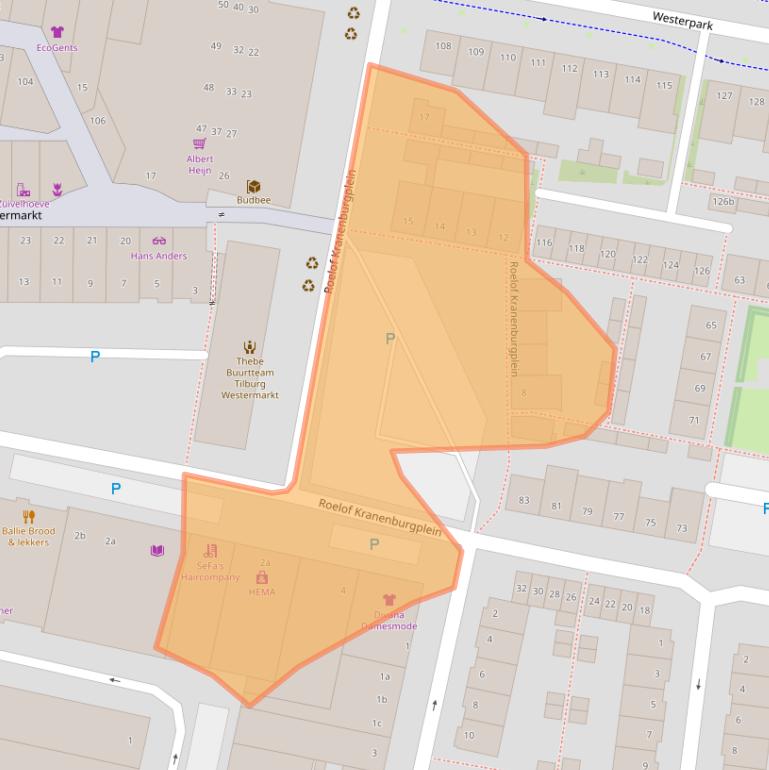 Kaart van postcodegebied 5042MA.