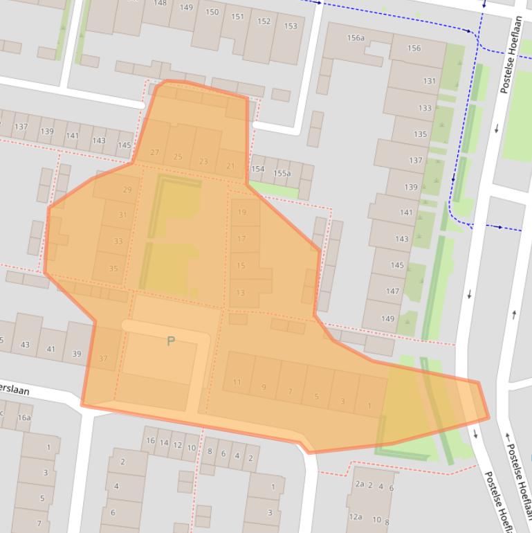 Kaart van postcodegebied 5042ML.