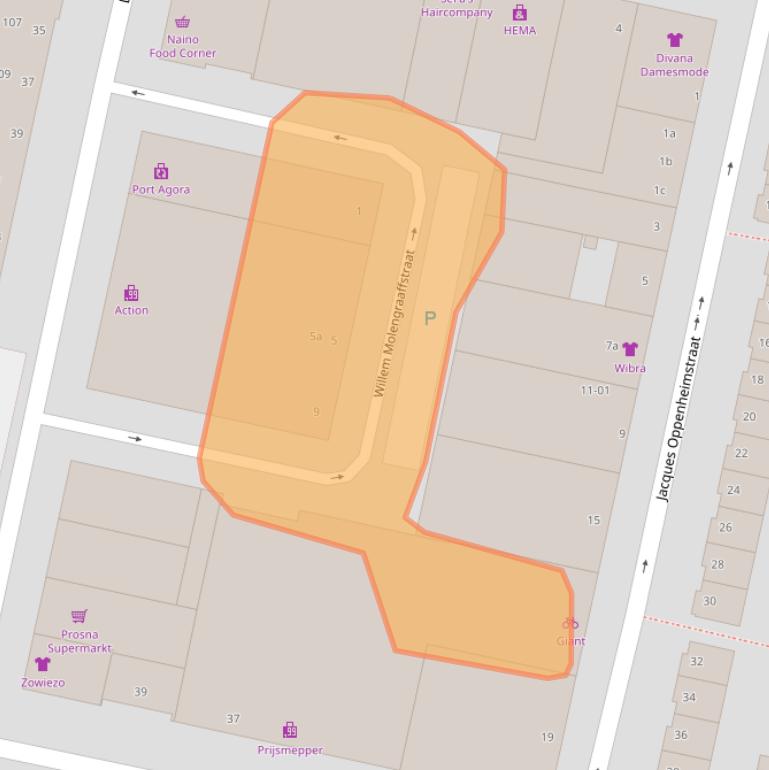 Kaart van postcodegebied 5042MZ.