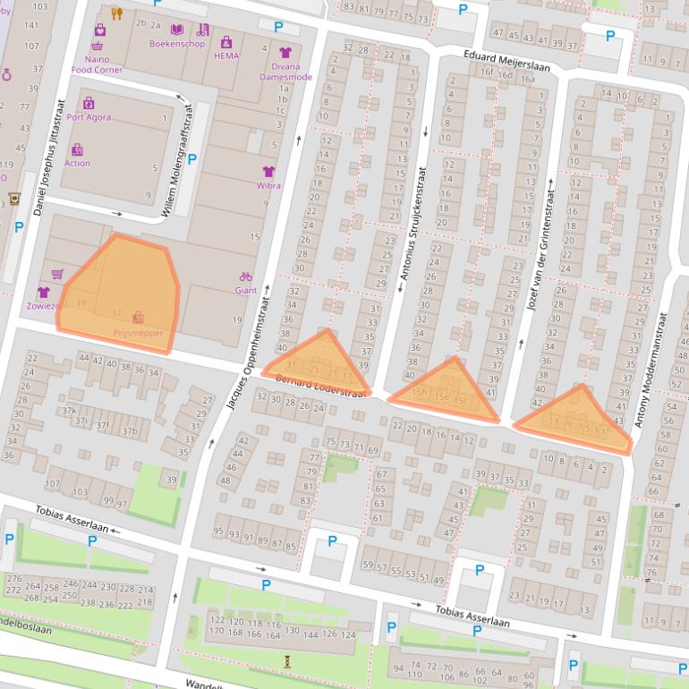 Kaart van postcodegebied 5042NB.