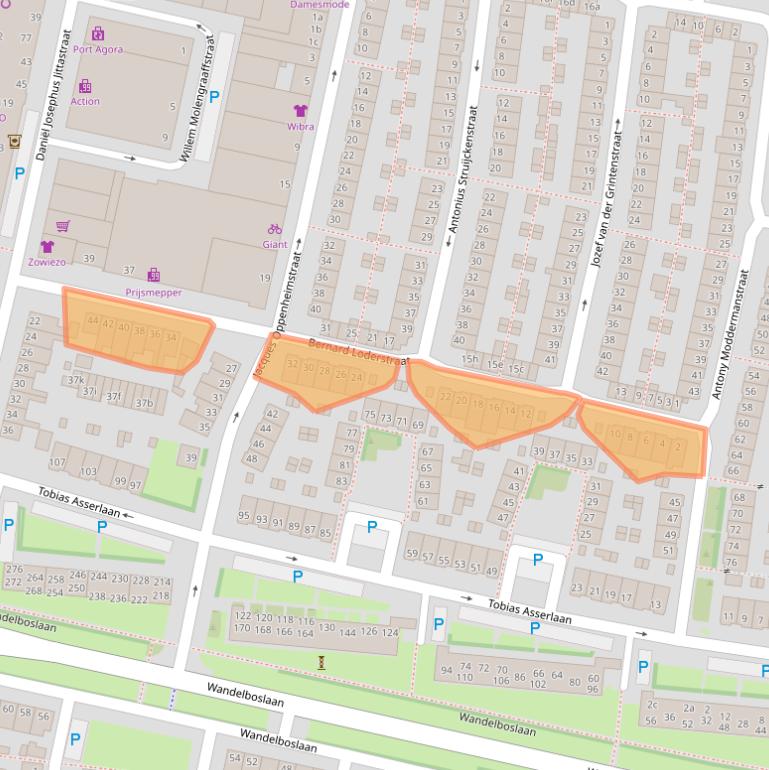 Kaart van postcodegebied 5042NC.