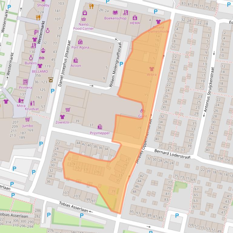 Kaart van postcodegebied 5042NM.