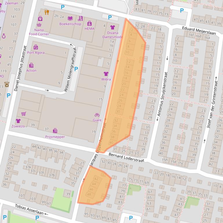 Kaart van postcodegebied 5042NN.