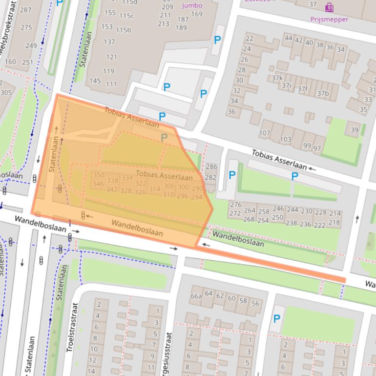 Kaart van postcodegebied 5042NZ.