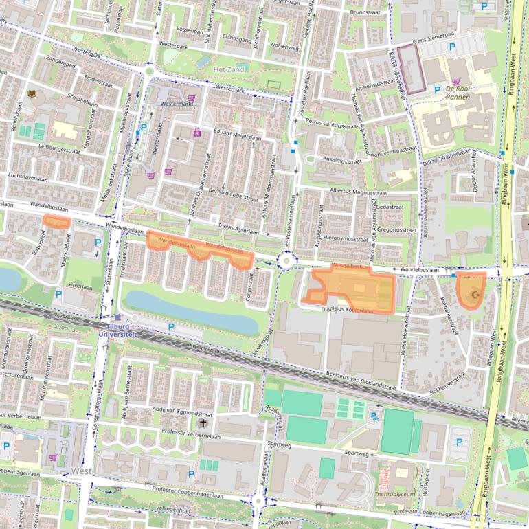 Kaart van postcodegebied 5042PD.