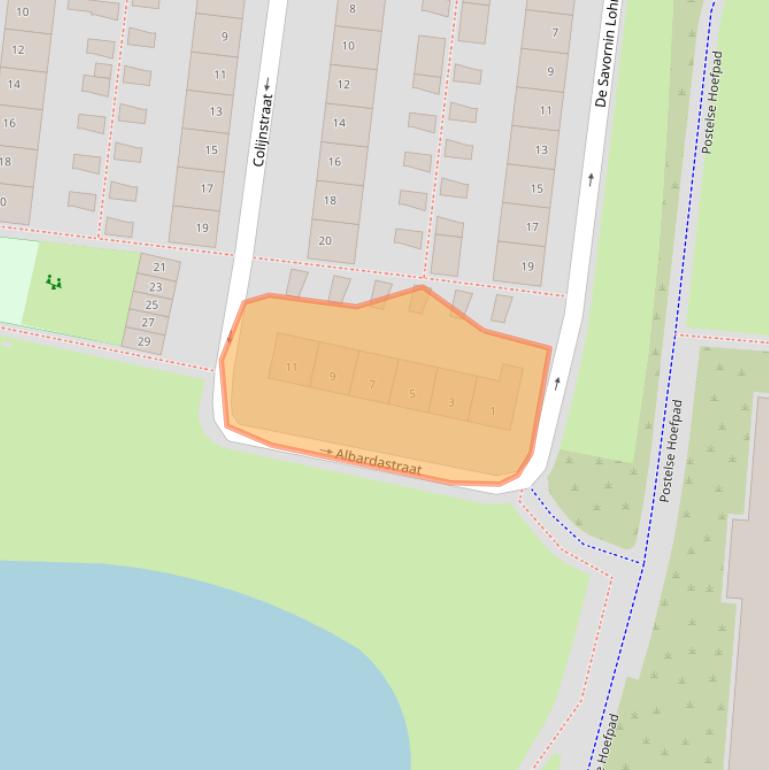 Kaart van postcodegebied 5042RB.