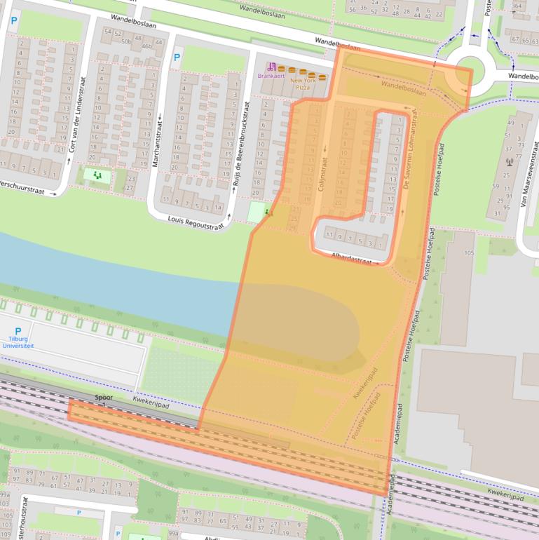 Kaart van postcodegebied 5042RC.
