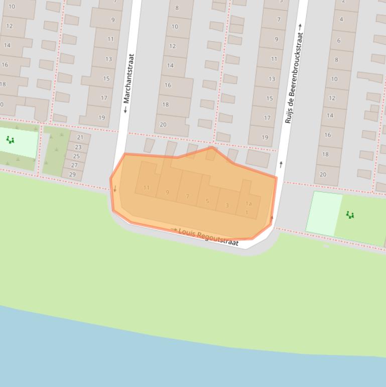 Kaart van postcodegebied 5042RE.