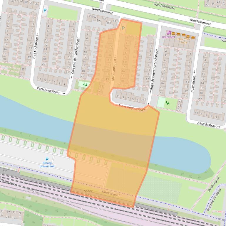 Kaart van postcodegebied 5042RG.