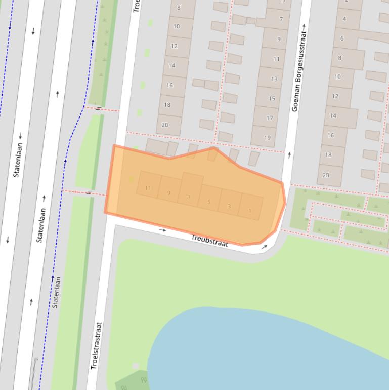 Kaart van postcodegebied 5042RM.