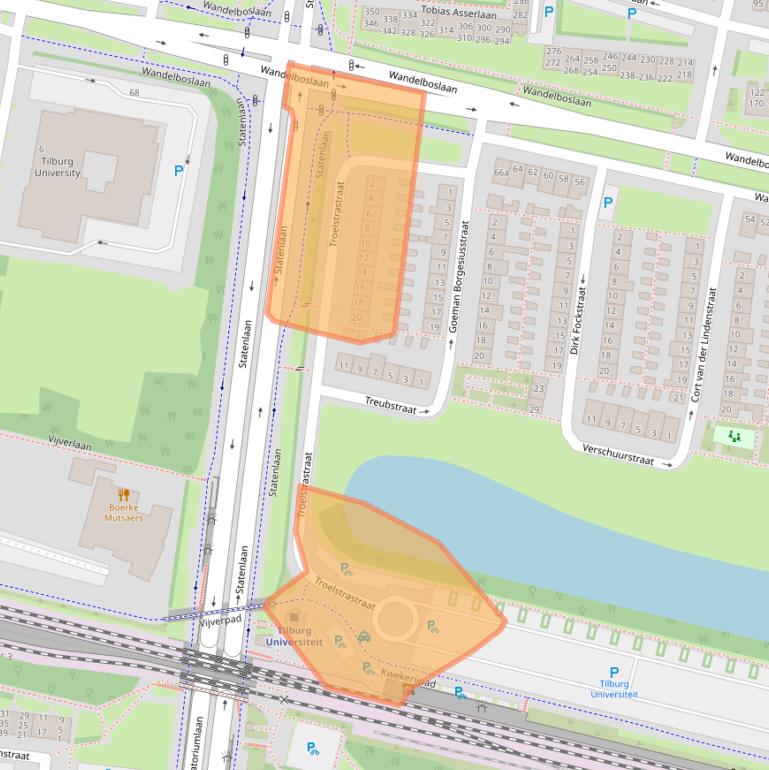 Kaart van postcodegebied 5042RN.