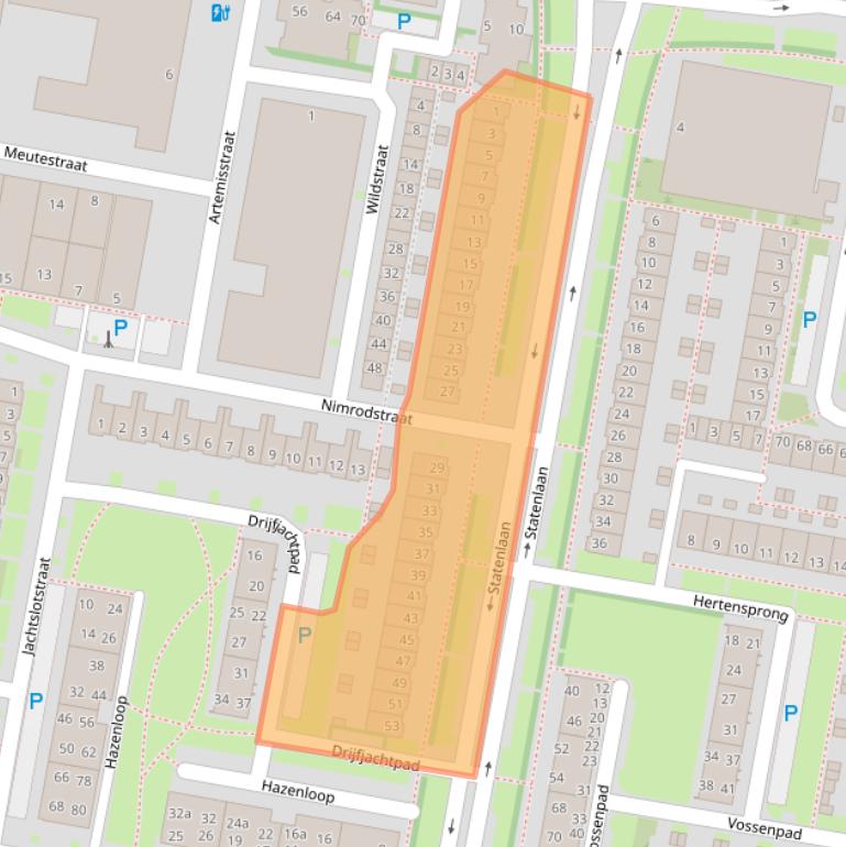 Kaart van postcodegebied 5042RP.
