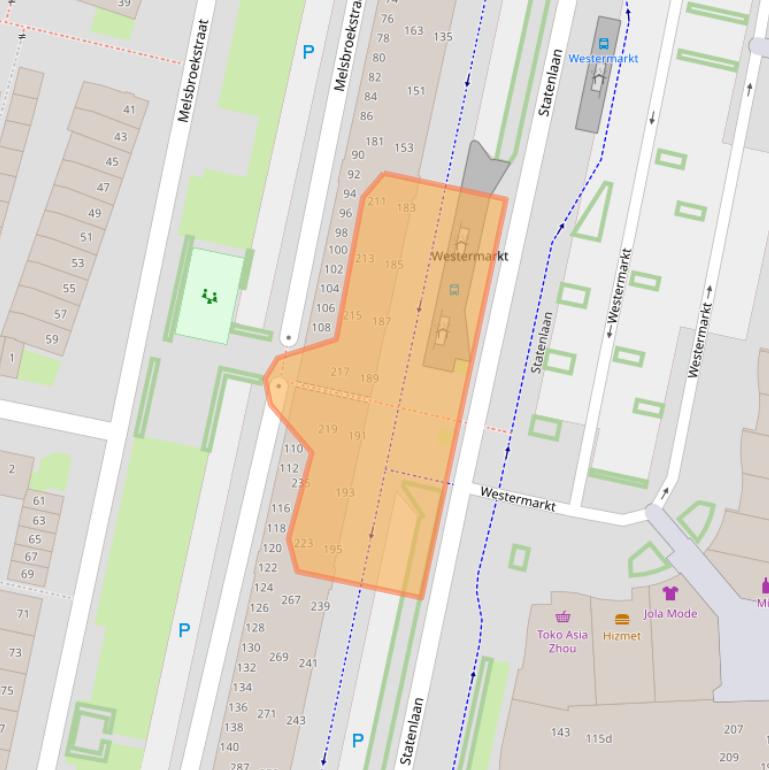 Kaart van postcodegebied 5042RT.