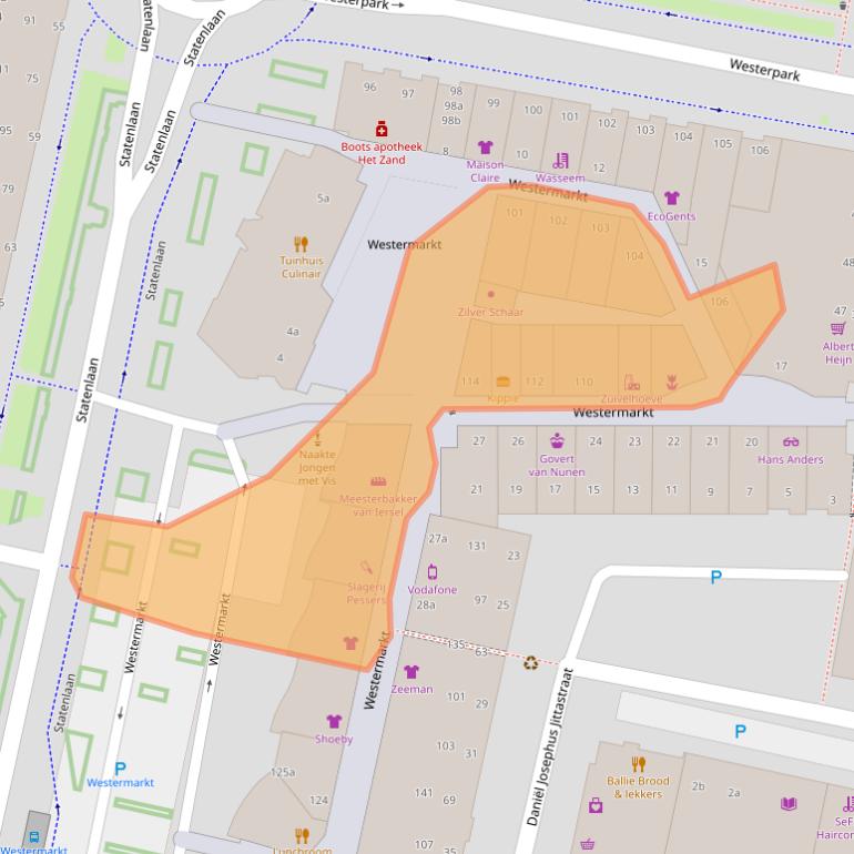 Kaart van postcodegebied 5042SX.