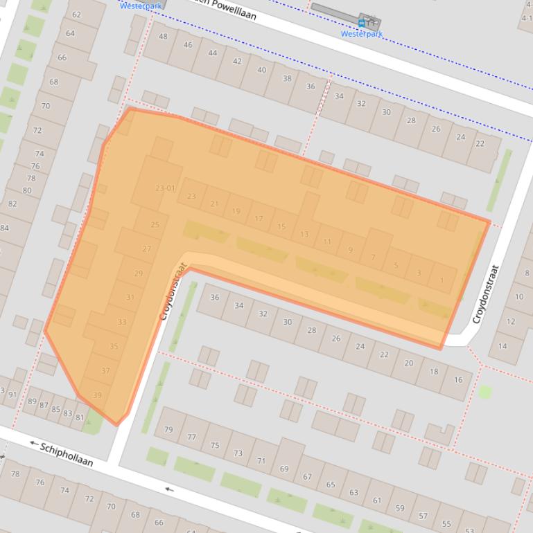 Kaart van postcodegebied 5042TS.