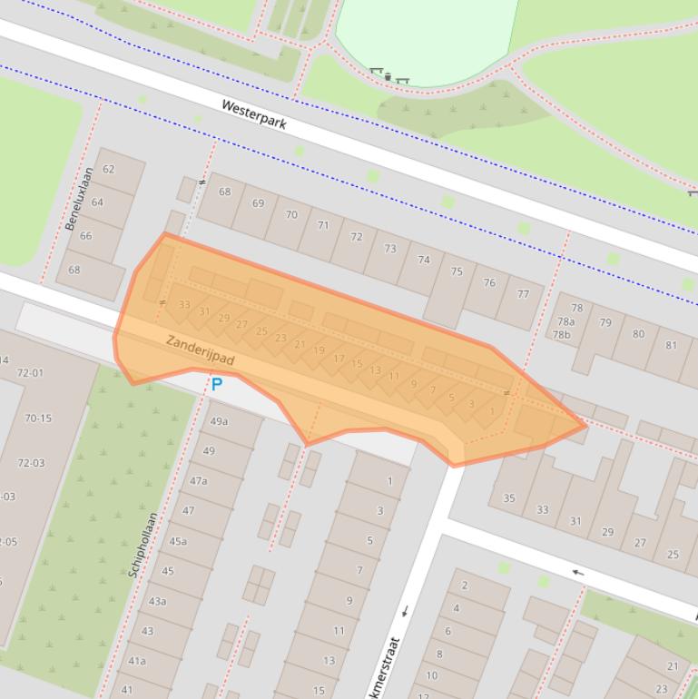 Kaart van postcodegebied 5042VE.