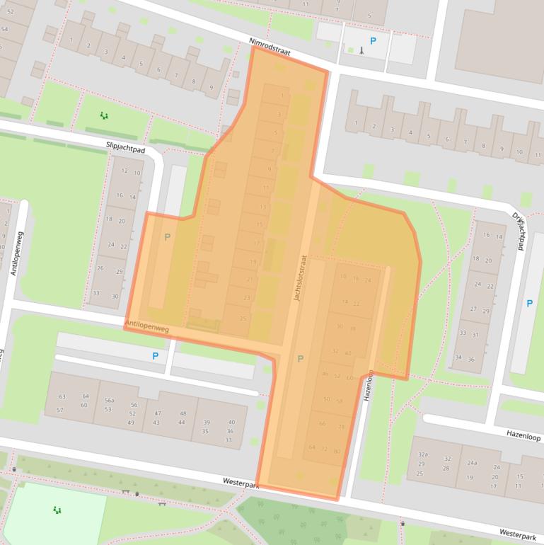 Kaart van postcodegebied 5042WJ.