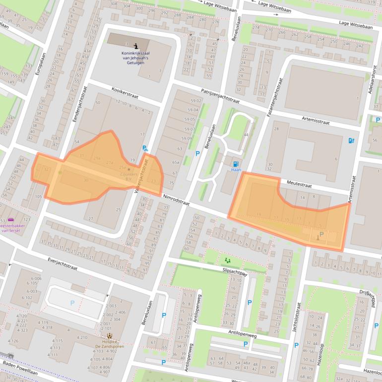 Kaart van postcodegebied 5042WX.